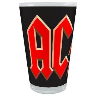 banda acdc copo de vidro