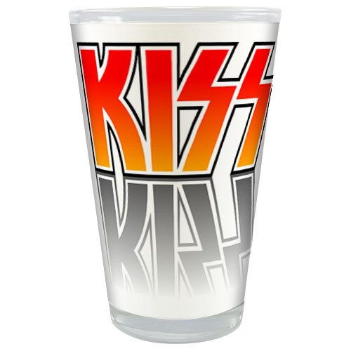 banda kiss copo de vidro