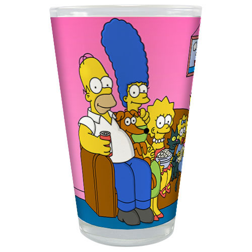 Os simpsons copo de vidro
