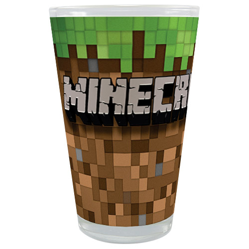 minecraft logo copo de vidro